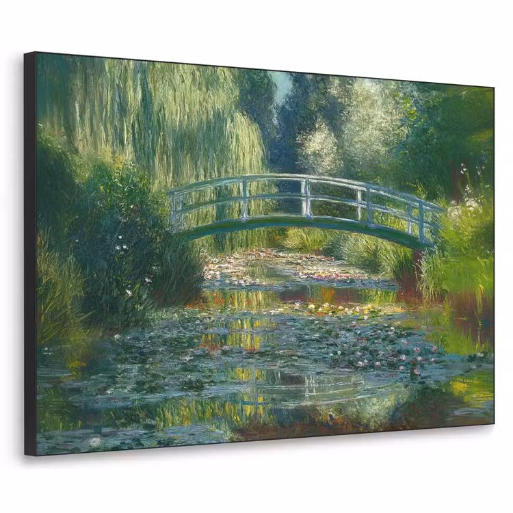 Art Frame - Brug - Hout - Vijver - Waterlelies — 1
