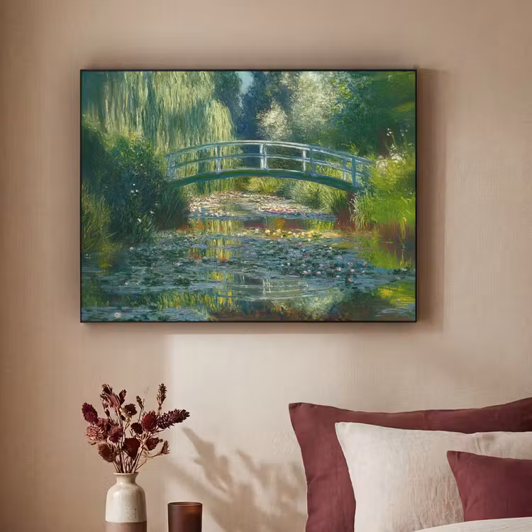 Art Frame - Brug - Hout - Vijver - Waterlelies — 3