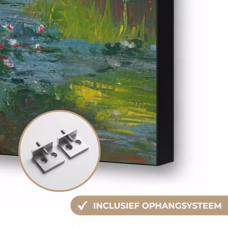Art Frame - Brug - Hout - Vijver - Waterlelies — 6