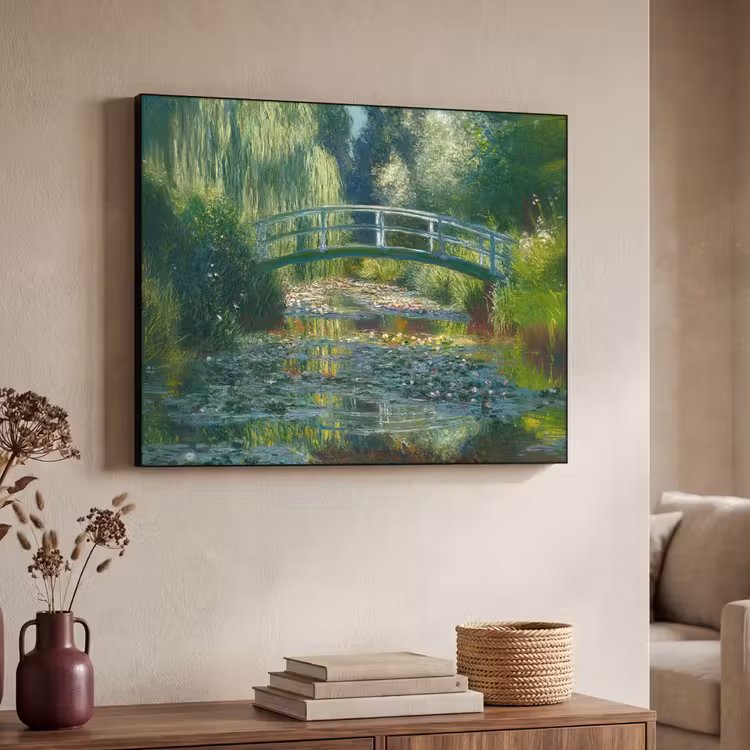 Art Frame - Brug - Hout - Vijver - Waterlelies — 7