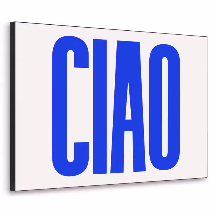 Art Frame - Ciao - Hoofdletters - Blauw - Minimalistisch — 1