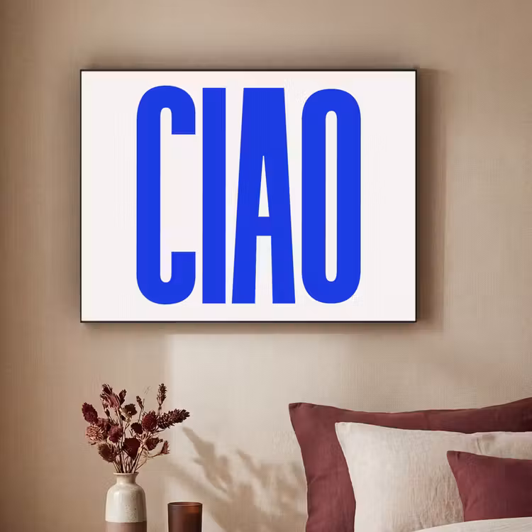 Art Frame - Ciao - Hoofdletters - Blauw - Minimalistisch — 3