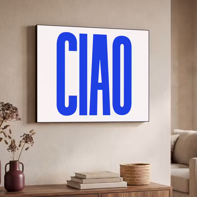 Art Frame - Ciao - Hoofdletters - Blauw - Minimalistisch — 7