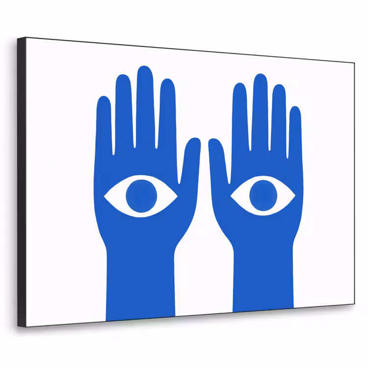 Art Frame - Handen - Twee - Ogen - Blauw — 1