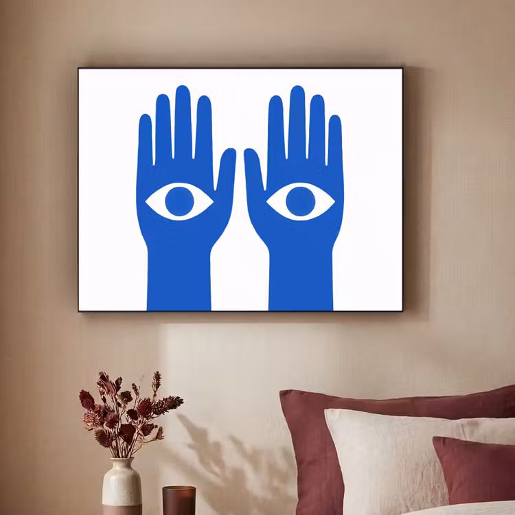 Art Frame - Handen - Twee - Ogen - Blauw — 3