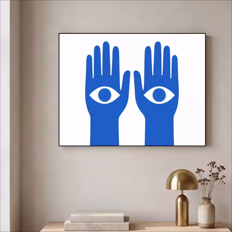 Art Frame - Handen - Twee - Ogen - Blauw — 5