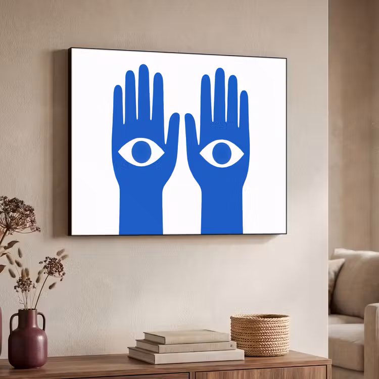 Art Frame - Handen - Twee - Ogen - Blauw — 7
