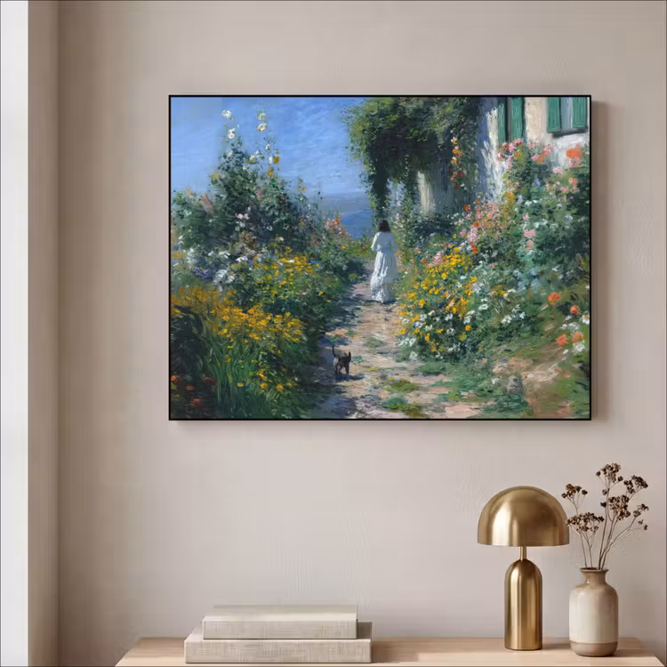 Art Frame - Kat - Vrouw - Bloemen - Huis — 5