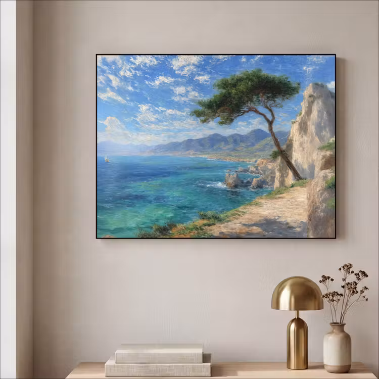 Art Frame - Rotsen - Kustlijn - Boom - Bergen — 5