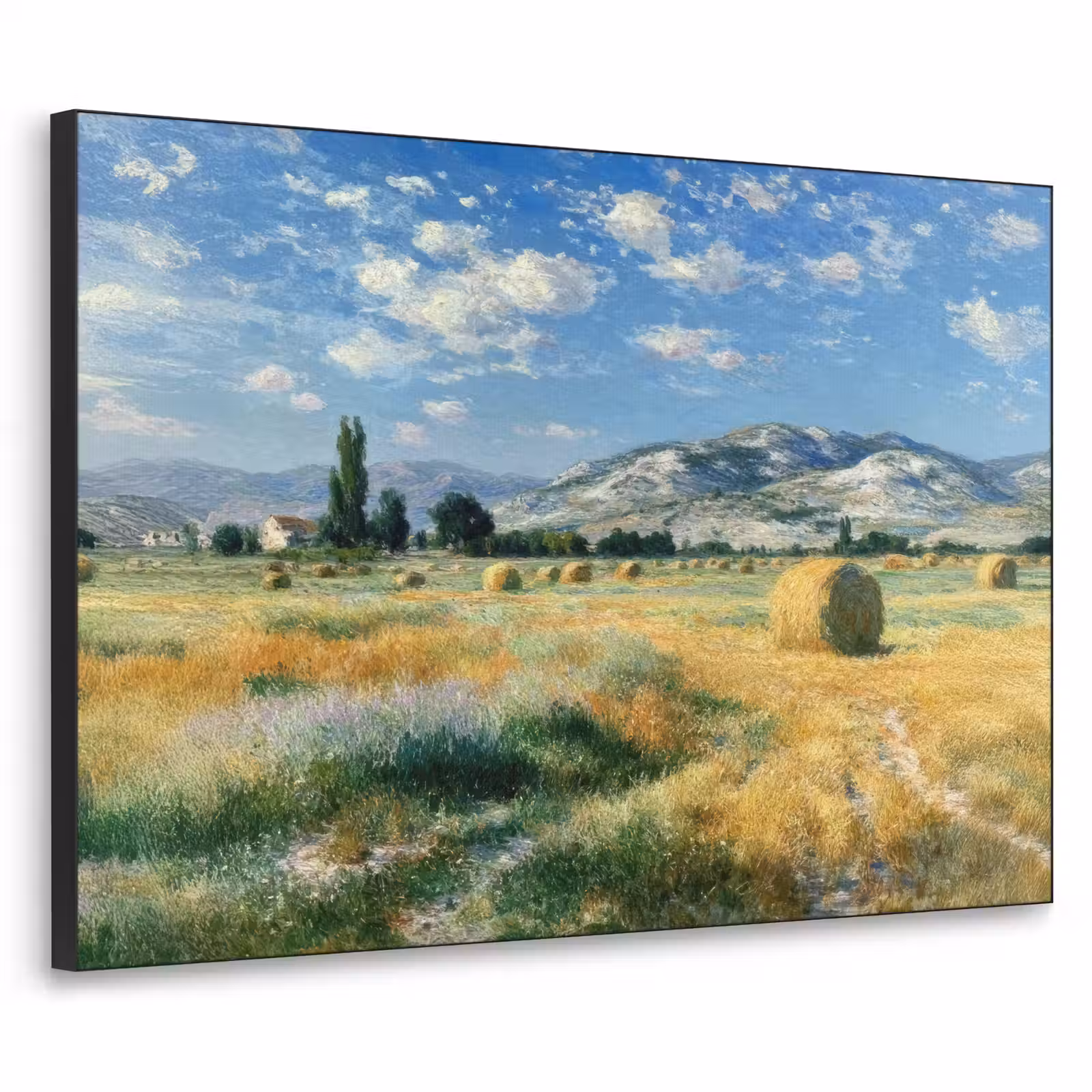Art Frame - Landschap - Strobalen - Bergen - Wolken — 1