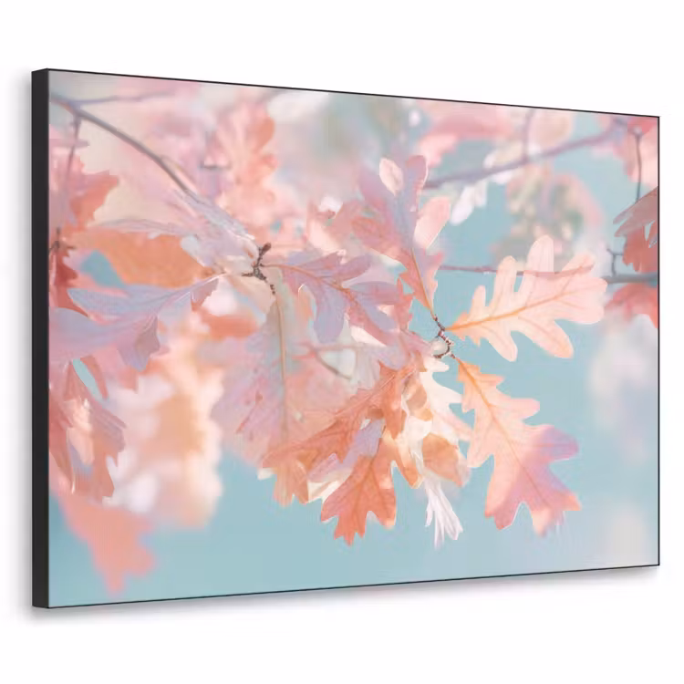 Art Frame - Eikenbladeren - Takken - Roze — 1