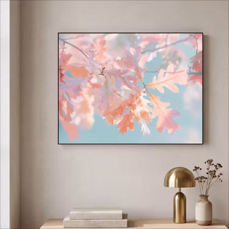 Art Frame - Eikenbladeren - Takken - Roze — 5