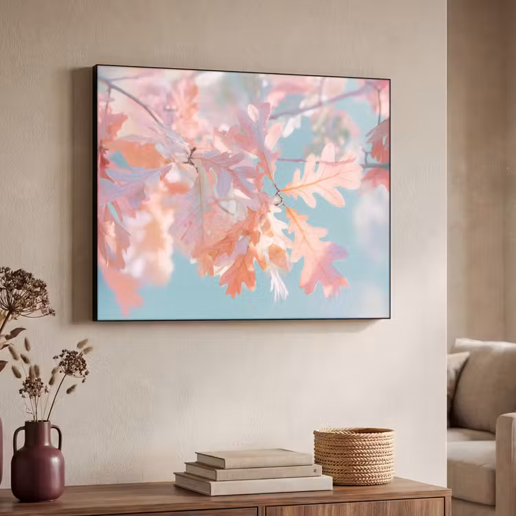 Art Frame - Eikenbladeren - Takken - Roze — 7
