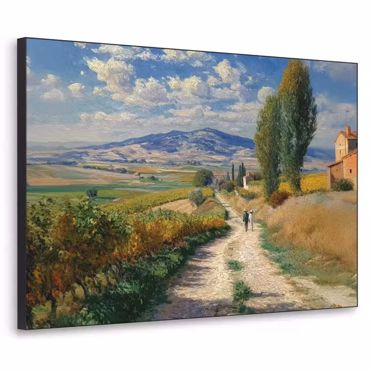 Art Frame - Mensen - Wandelen - Zandpad - Velden — 1