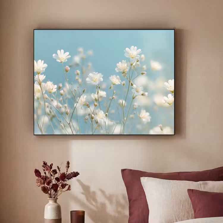 Art Frame - Stängel – Blumen – Luft – Weiß — 3