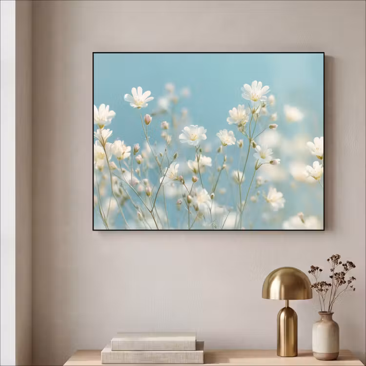 Art Frame - Stängel – Blumen – Luft – Weiß — 5