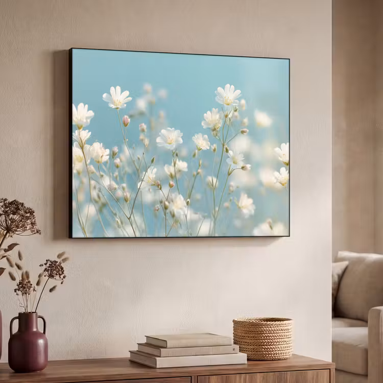 Art Frame - Stängel – Blumen – Luft – Weiß — 7