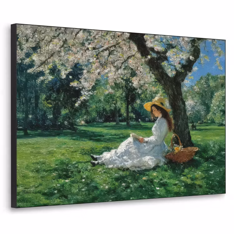 Art Frame - Vrouw - Boom - Boek - Mandje — 1