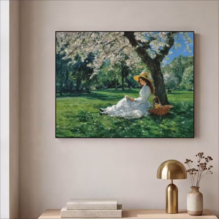 Art Frame - Vrouw - Boom - Boek - Mandje — 5