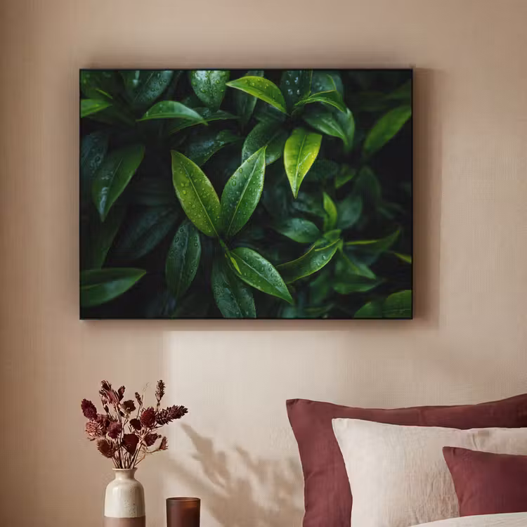 Art Frame - Bladeren - Regendruppels - Licht - Groen — 3