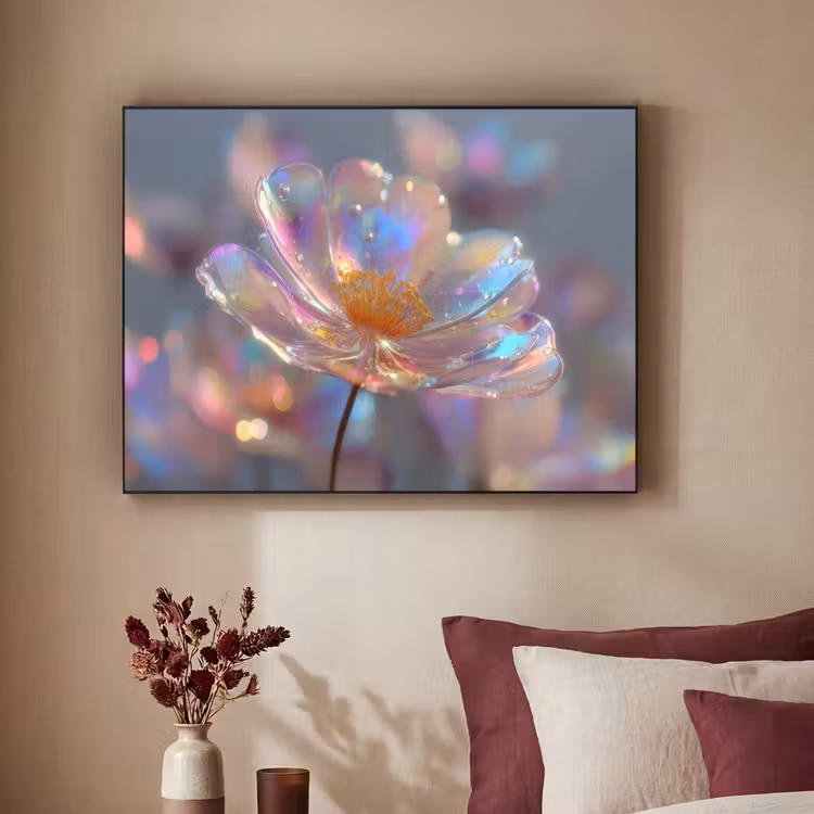Art Frame - Bloem - Transparant - Pastelkleuren - Druppels — 3