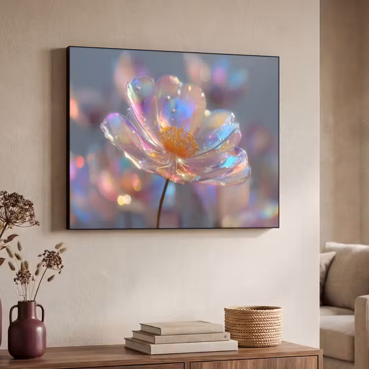 Art Frame - Bloem - Transparant - Pastelkleuren - Druppels — 7