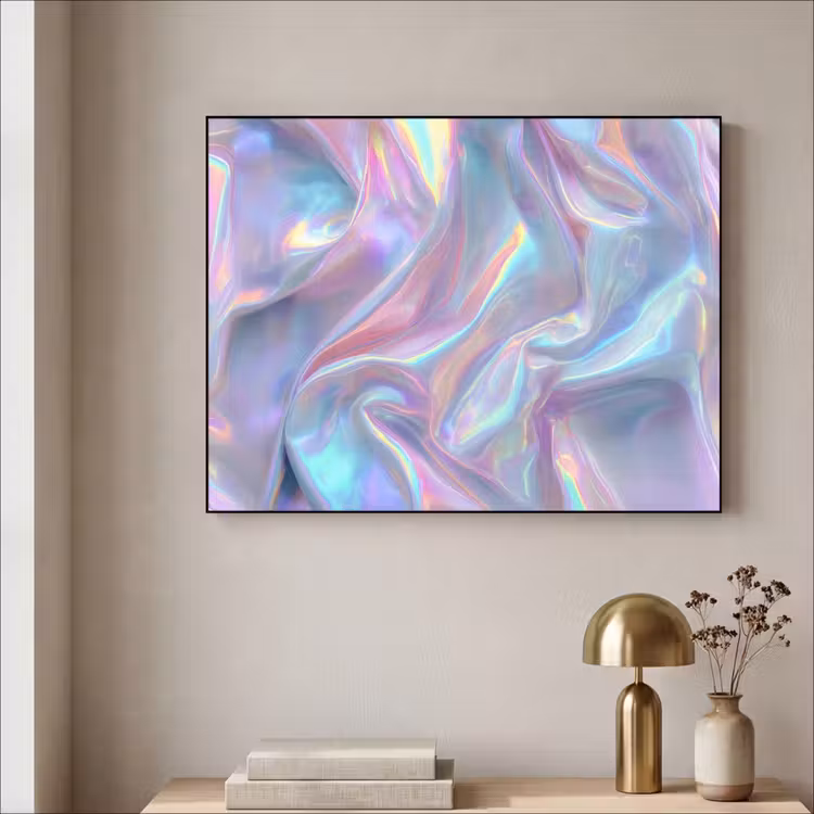 Art Frame - Golvend - Pasteltinten - Glanzend - Stof — 5