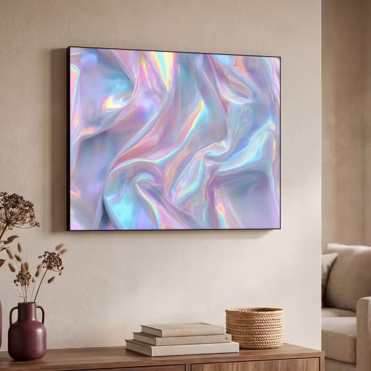Art Frame - Golvend - Pasteltinten - Glanzend - Stof — 7