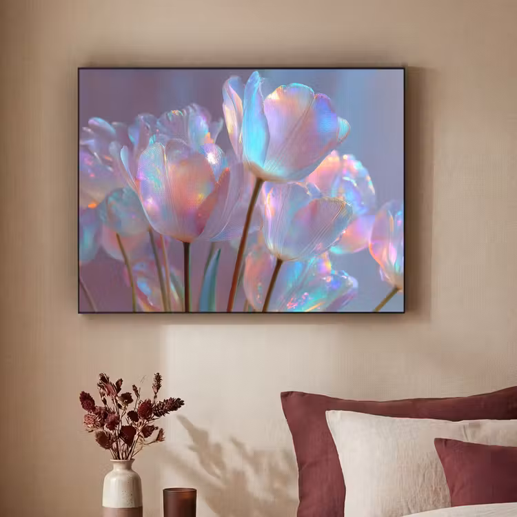 Art Frame - Tulpen - Glazen - Bloemblaadjes - Pasteltinten — 3