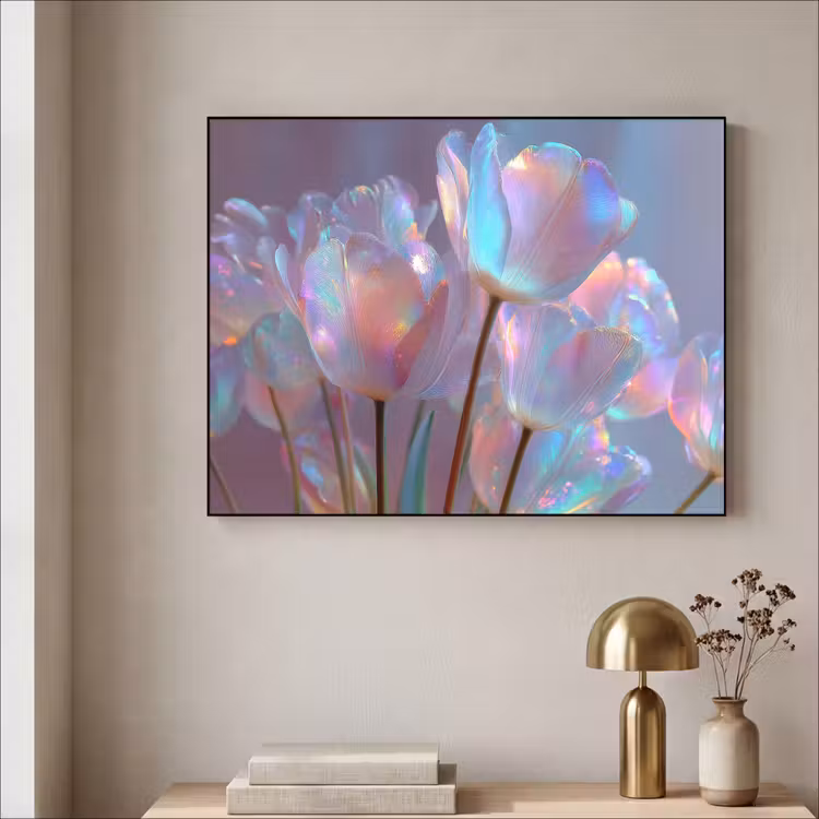 Art Frame - Tulpen - Glazen - Bloemblaadjes - Pasteltinten — 5