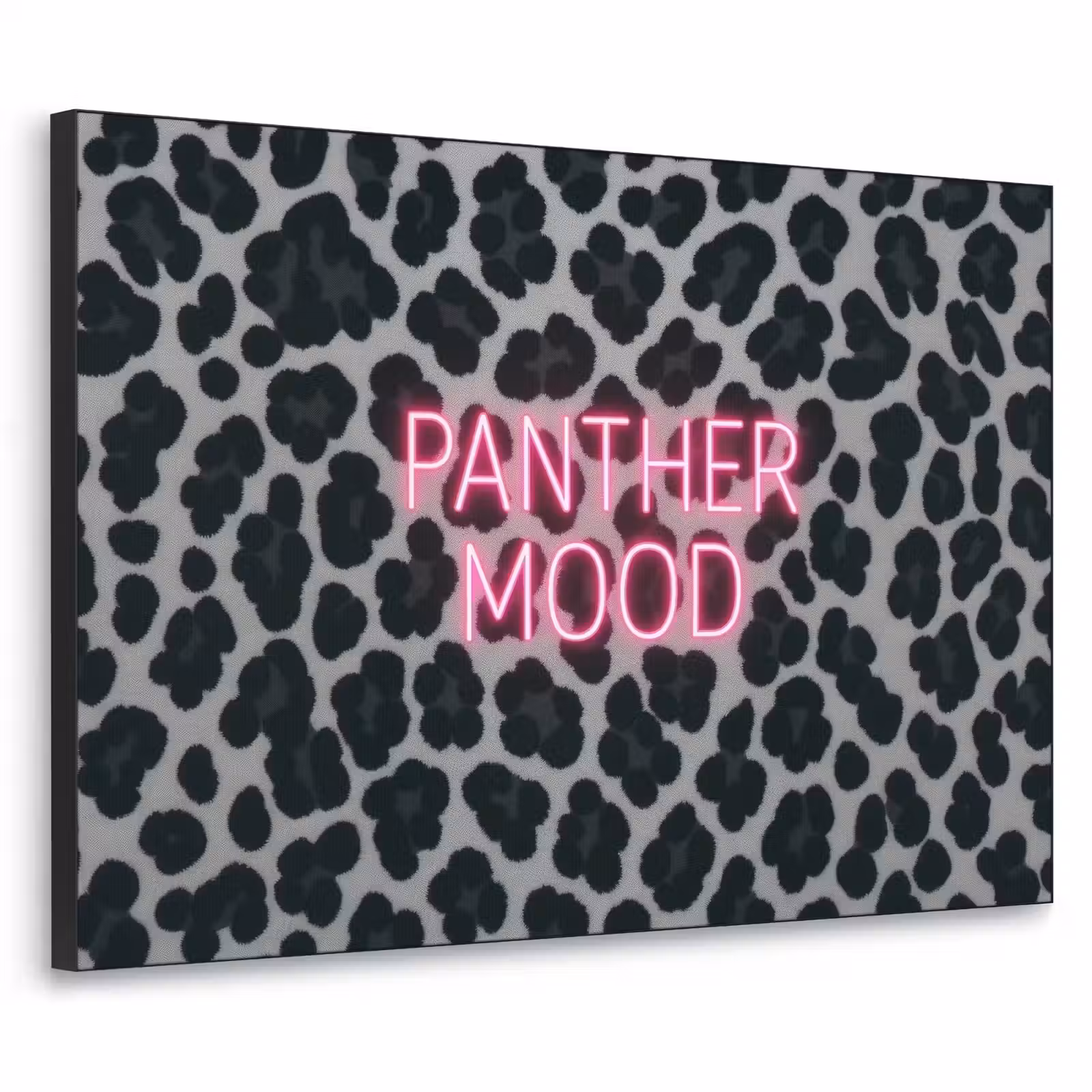 Art Frame - Panterprint - Zwart - Neonletters - Roze — 1