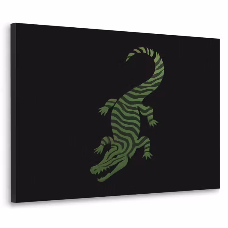 Art Frame - Krokodil - Groen - Tijgerachtig - Strepen — 1