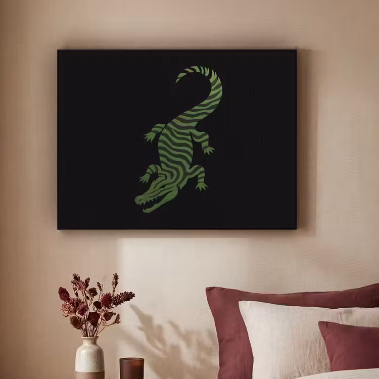 Art Frame - Krokodil - Groen - Tijgerachtig - Strepen — 3