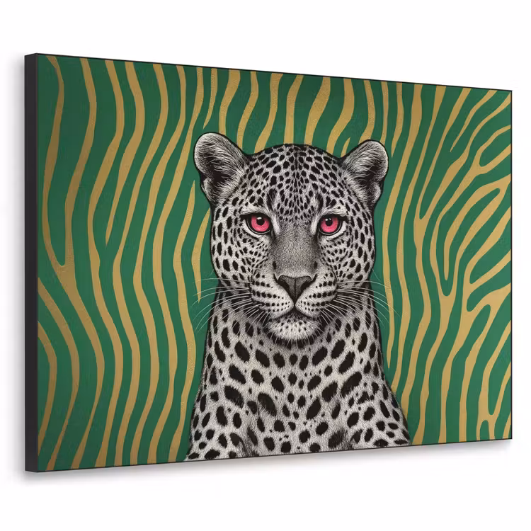 Art Frame - Panter - Zebrapatroon - Groen — 1