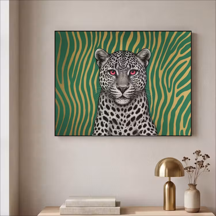 Art Frame - Panter - Zebrapatroon - Groen — 5