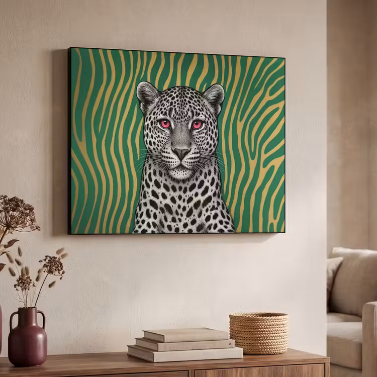 Art Frame - Panter - Zebrapatroon - Groen — 7