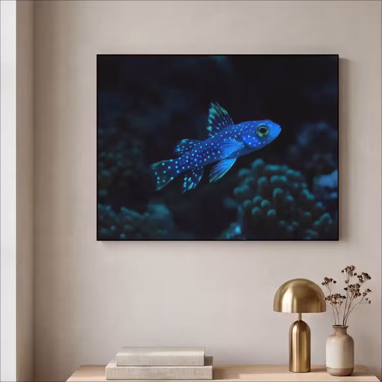 Art Frame - Vis - Stippen - Koraal - Blauw — 5