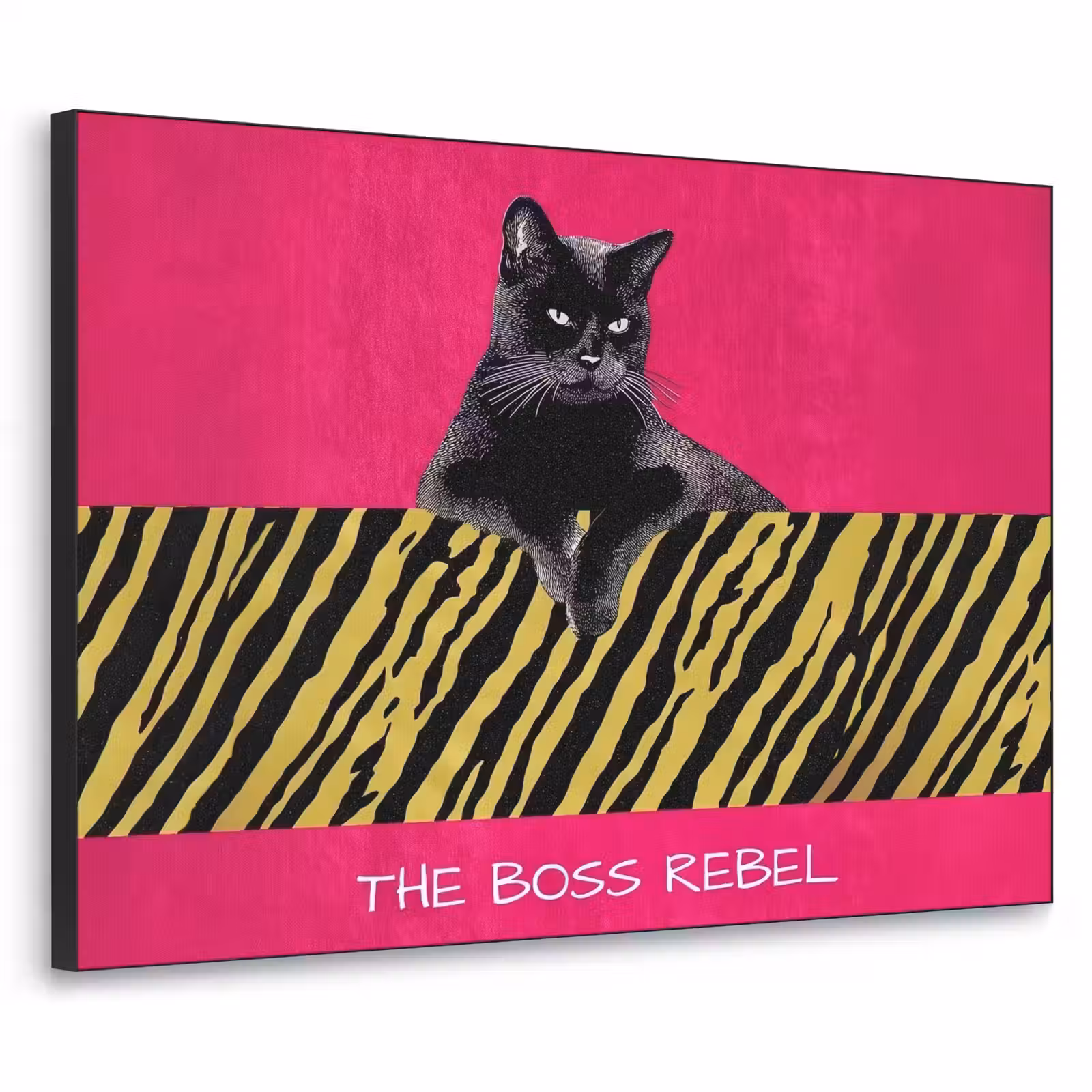 Art Frame - Kat - Baas - Roze - Tijgerprint — 1