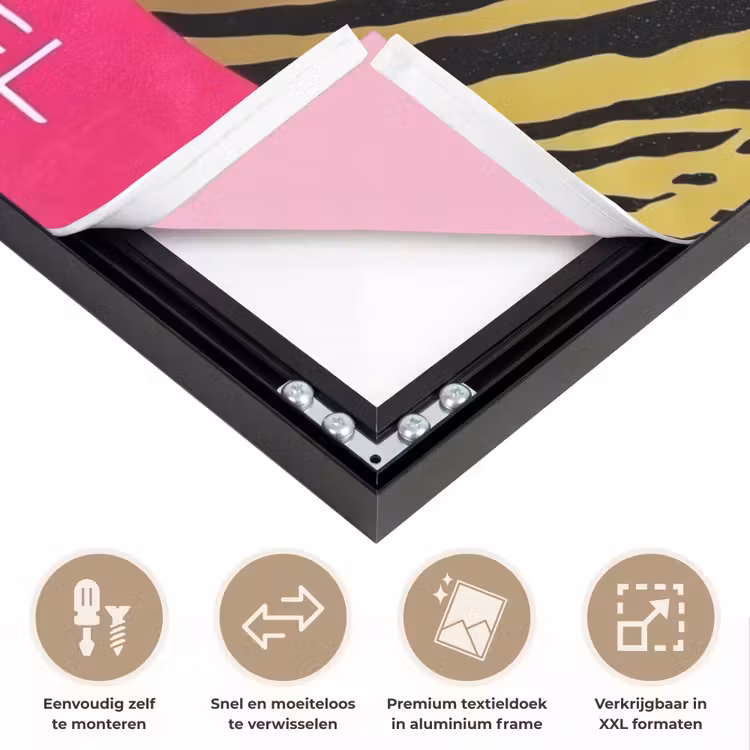 Art Frame - Kat - Baas - Roze - Tijgerprint — 4