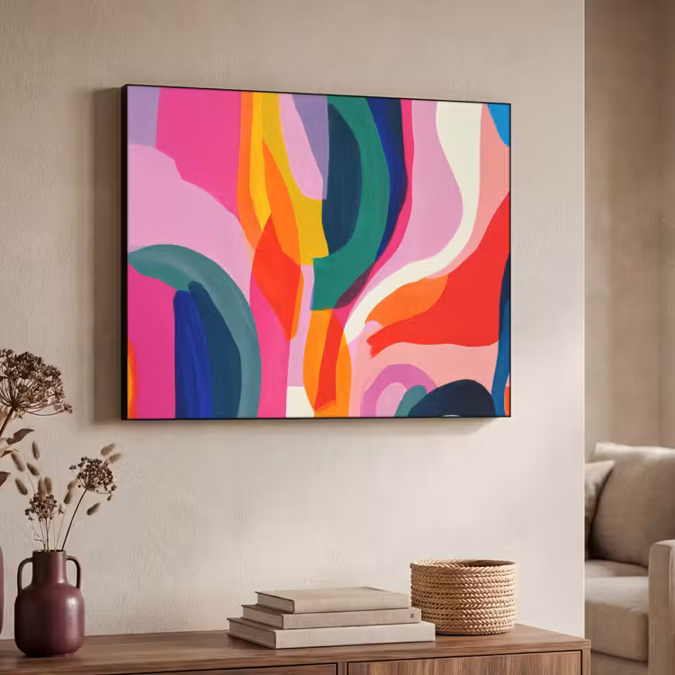 Art Frame - Vormen - Golvend - Abstract - Felroze — 7
