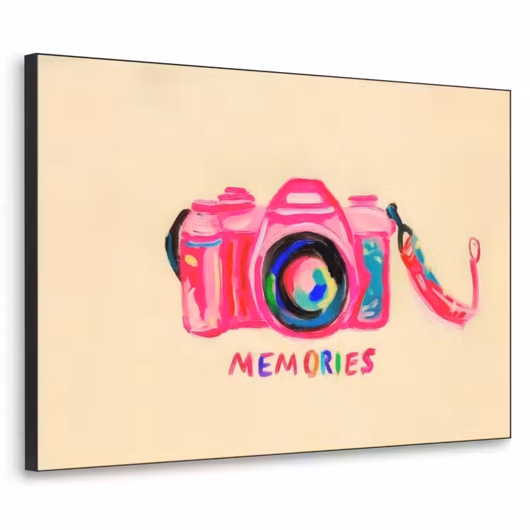Art Frame - Camera - Memories - Roze - Geschilderd — 1