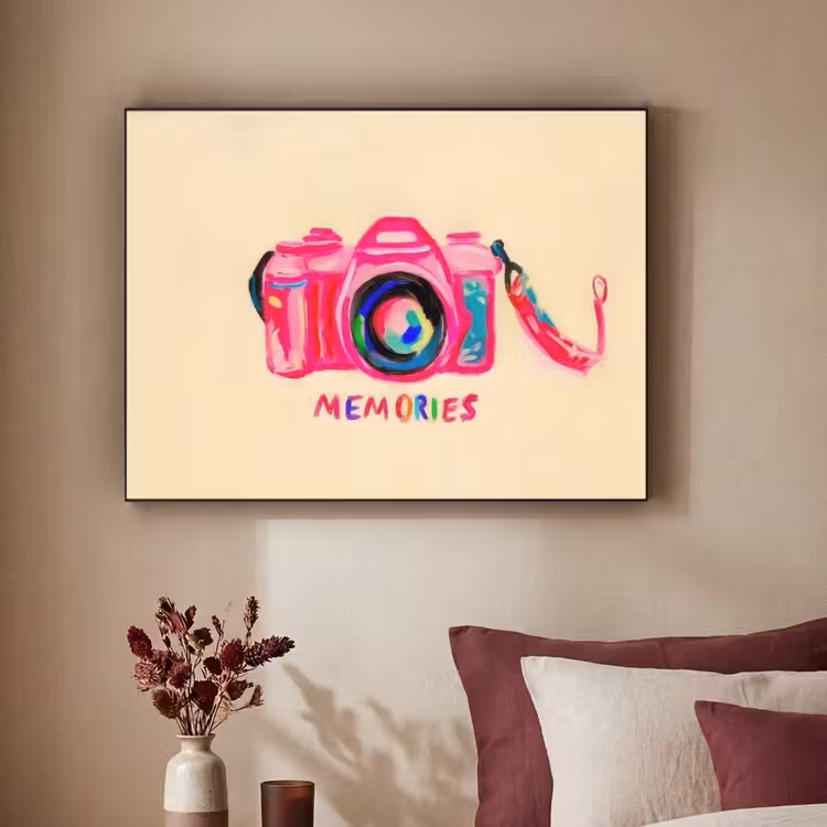 Art Frame - Camera - Memories - Roze - Geschilderd — 3