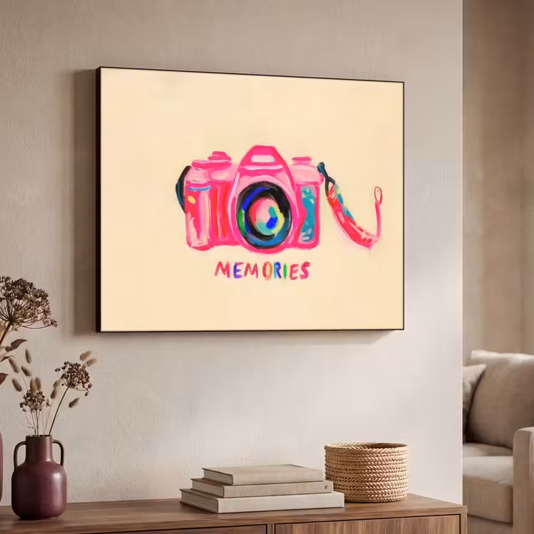 Art Frame - Camera - Memories - Roze - Geschilderd — 7