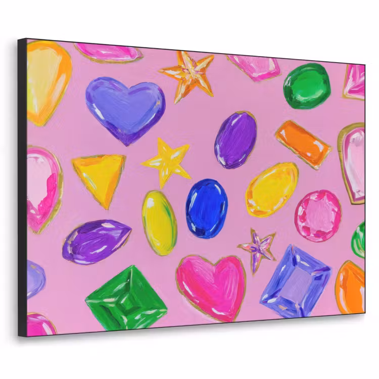 Art Frame - Edelstenen - Vormen - Hartje - Kleurrijk — 1