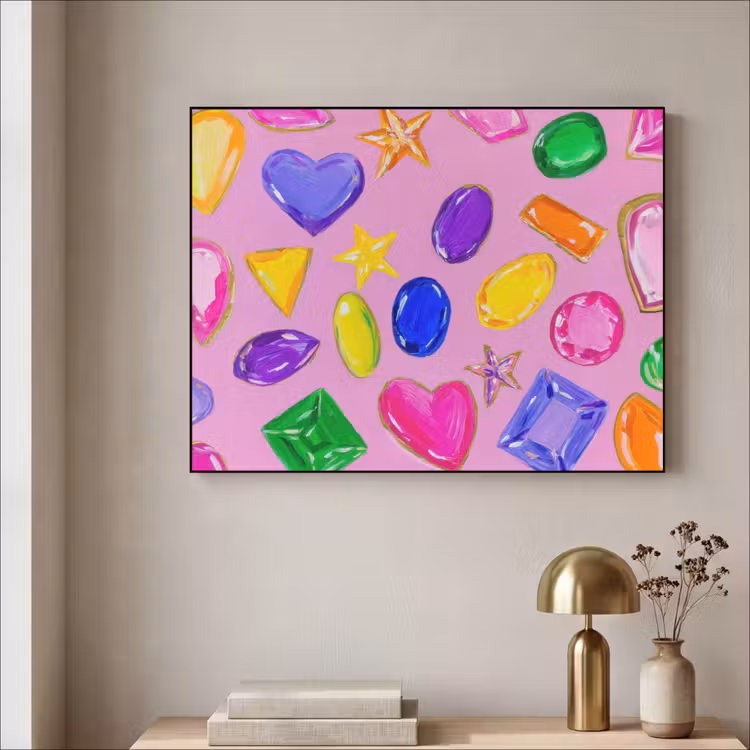 Art Frame - Edelstenen - Vormen - Hartje - Kleurrijk — 5