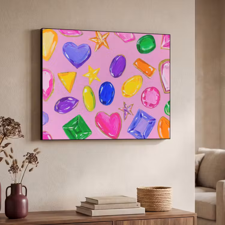 Art Frame - Edelstenen - Vormen - Hartje - Kleurrijk — 7