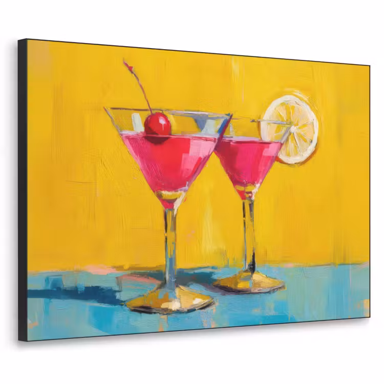 Art Frame - Glazen - Cocktail - Citroen - Kers — 1