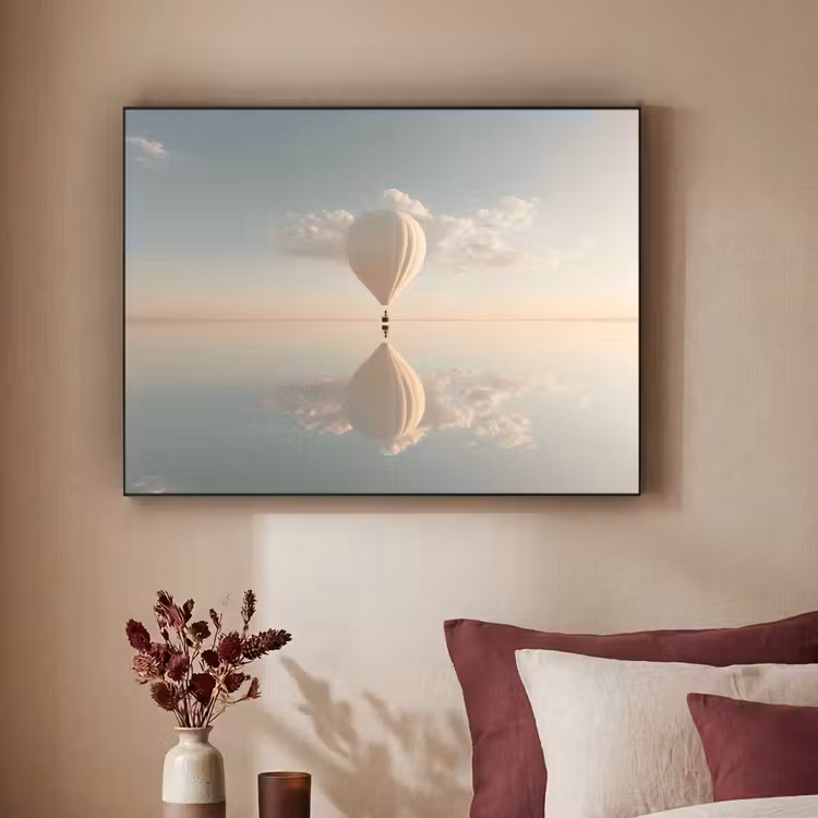Art Frame - Luchtballon - Wolken - Water - Blauw — 3
