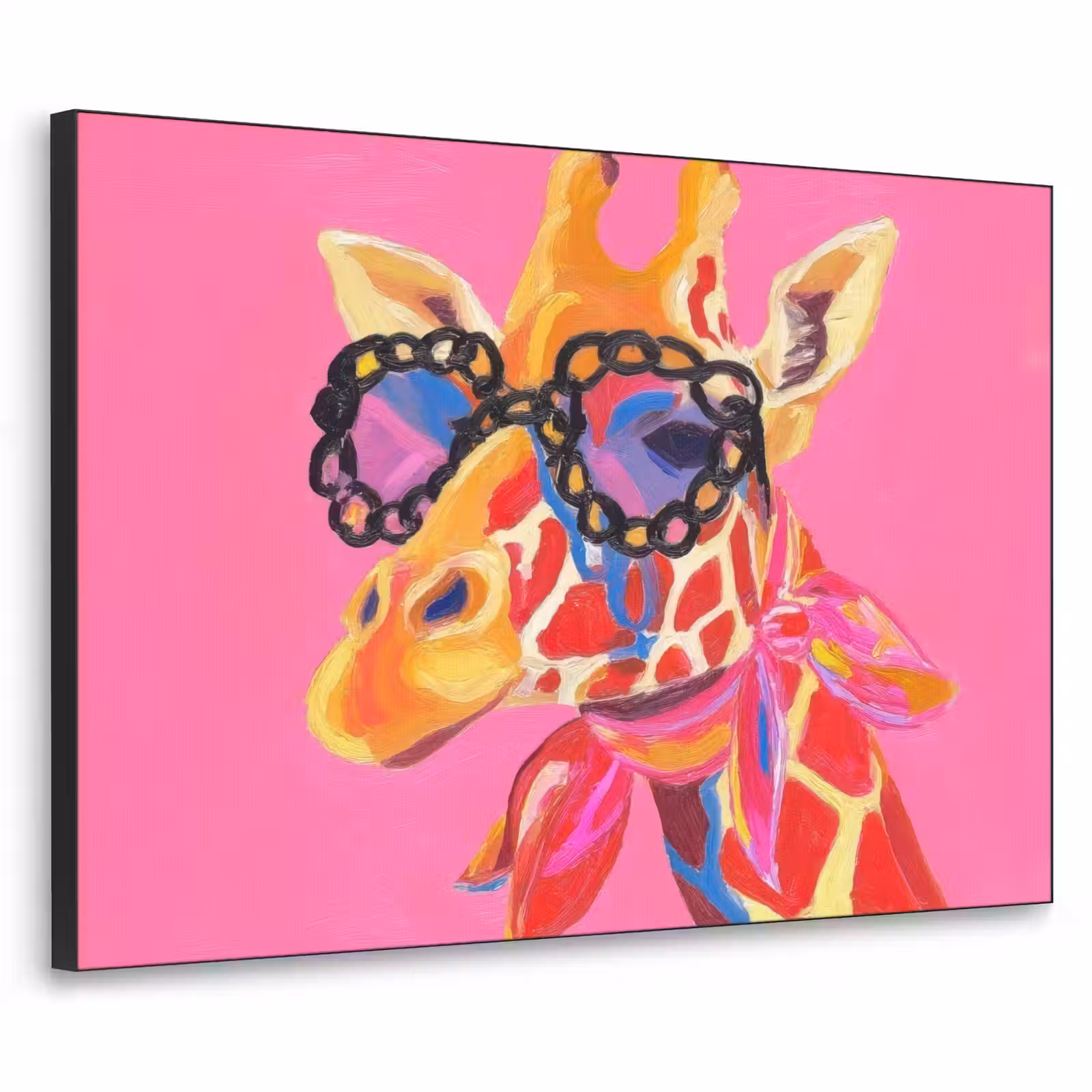 Art Frame - Giraf - Roze - Bril - Sjaal — 1
