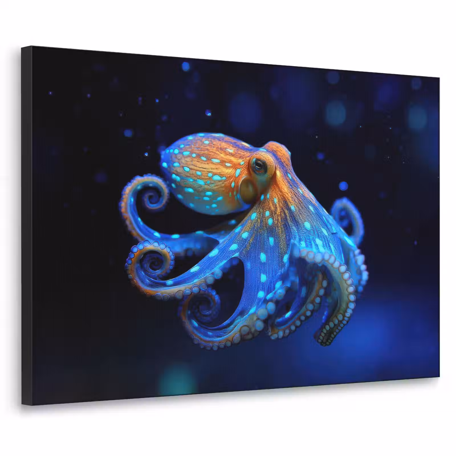 Art Frame - Octopus - Stippen - Blauw - Zee — 1